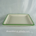 Lovely ceramic decal cheese plate with lid